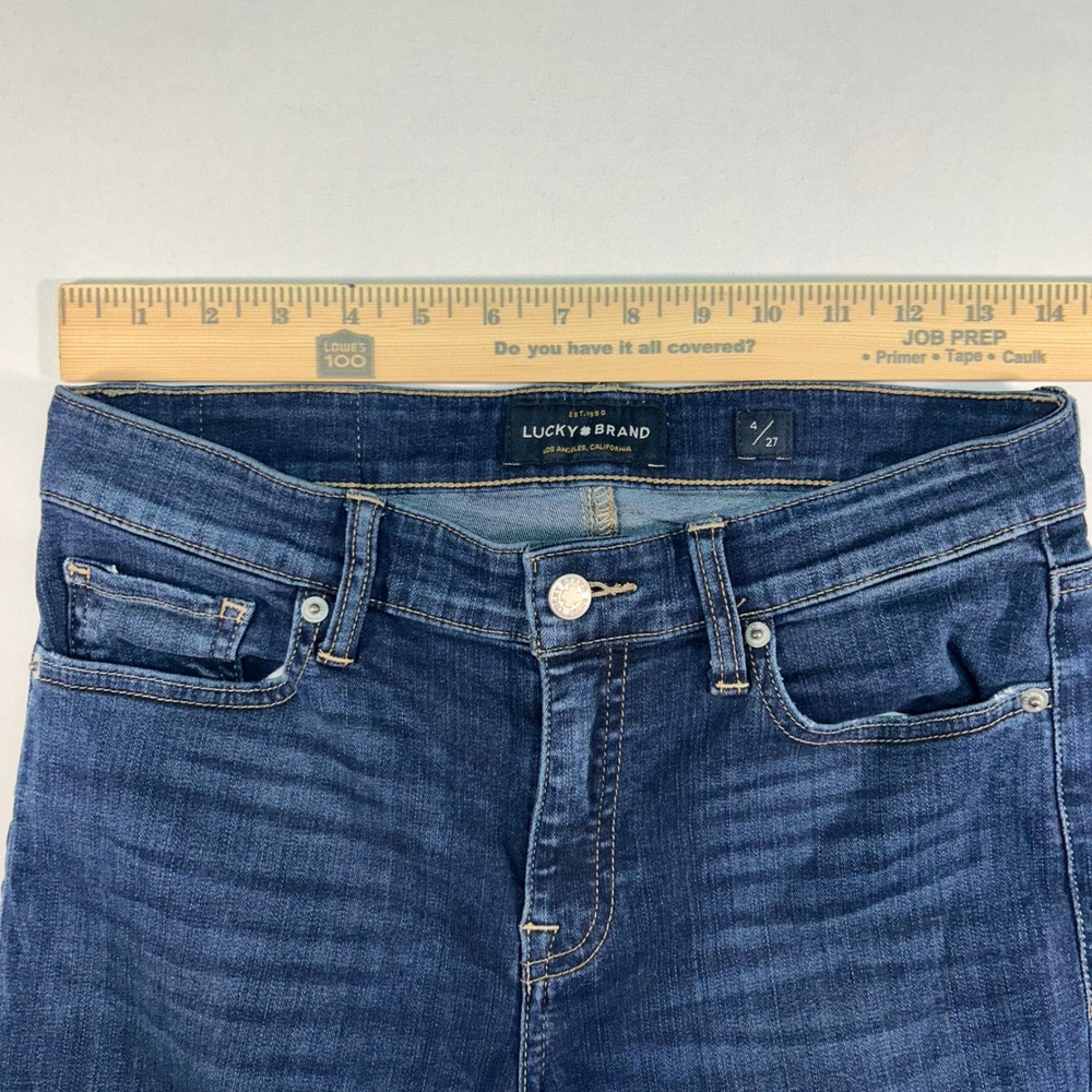 Lucky Brand Ava Skinny Jeans Women 4/27 Dark Wash Denim Mid Rise Stretch 7W12866 - Picture 3 of 7